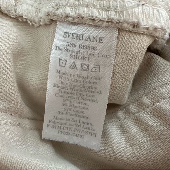 EVERLANE Straight Leg Crop Pant in Sandstone Size 12 Short - Picture 7 of 11